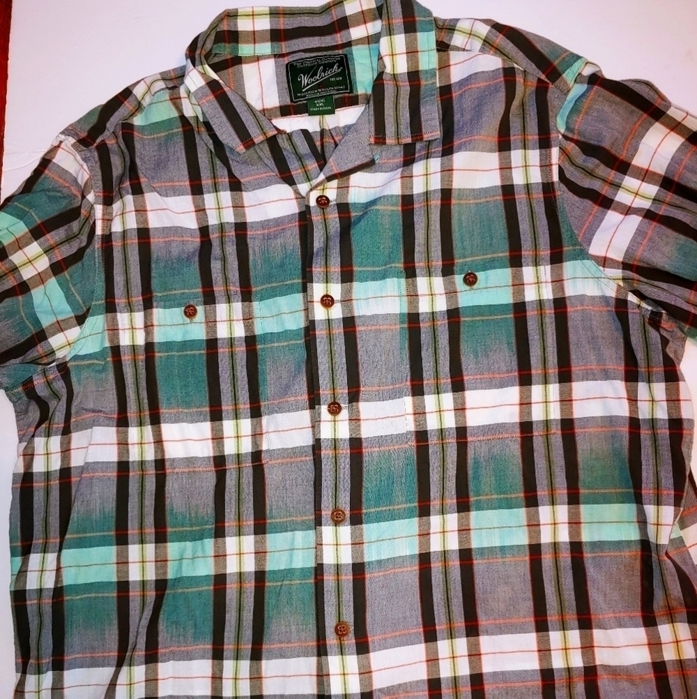 Woolrich Plaid Cotton Button Shirt 2X